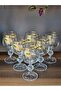 Set of 6 24K Handcrafted - Real Gold Embellished 150 Cc Coffee Side Crystal Glass Peacock Gold