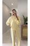 Marla Yellow Long Sleeve Pants Modal Set - 2