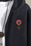 Men's Black Hooded Zippered Oversized Sweatshirt Jacket Cardigan - 4