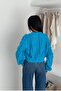 Blue Fringed Casual Knit Sweater - Oversize Standard Size - 6
