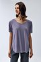 Women's Polyviscose V-Neck T-Shirt Purple Color