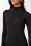 Flared Long Modal Dress Lub0235 Black - 3