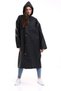 Black Color Standard Size Thick Raincoat - 2