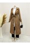 Lined Belted Trench Coat Brown - 2