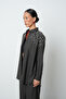Women's Robe Stone Embroidered Oversize Cut Hijab Shirt - 2