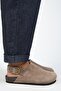 Antonella Women's Leather Genuine Leather Sabo Mink Sandals with Back Strap