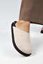Ateshi Women's Leather Genuine Leather Flat Sabo Beige Slippers - 5