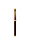 100 Glossy Coffee Brown Gold Trim Roller Ball Pen - 3
