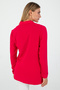 Red Pocket Stripe Detail Women's Shirt – Long Sleeve, Comfortable Fit, Casual and Office Outfits - 7