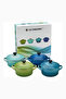 4-Piece Mini Cocotte Set 200 ml Stone Ceramic, Sea Breeze Colors - 2