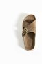 Adımist Men's Stitched Orthopedic Leather (Synthetic) High Sole Inside-Out Slippers - 2