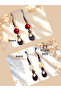 Jasper & Calcite Natural Stone Bohemian Drop Dangle, Women's 2-Piece Earring Set, Red-Yellow