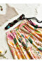 All-Over Floral Print Buttoned Maxi Skirt - 2