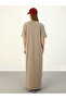 Brown Solid T-Shirt Maxi Dress - 5