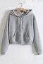 Ghassy Co. Women's Cotton Cropped Kangaroo Pocket Autumn and Spring Hooded Crop Sweatshirt