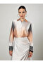 Ambre Print Buttoned Satin Tunic - 3