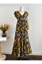 Women V Neck Floral Maxi Dress - 5