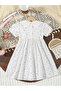 Girls Ditsy Print Peter Pan Collar Dress - 2