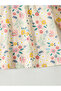 Girls Beige Floral Peter Pan Collar Top - 6