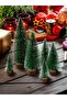 Led Fairy Daylight + Set of 2 (20Cm+15Cm) Green Christmas Snow Effect Tree Christmas Ornament - 3
