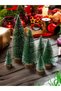 Led Fairy Daylight + Set of 2 (20Cm+15Cm) Green Christmas Snow Effect Tree Christmas Ornament - 4