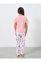 Girls Pink Cupcake Print T-Shirt and Pyjama Set - 4