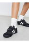 Women Black Sneakers with Hook and Loop