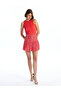 Lcw Vision Red Floral Women's Skirt with Elastic Waist