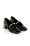 Square Toe, Closed Toe, Pearl Accessories, 4cm Thick Heel, New Season Women's Shoes - 4