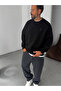 Black Heart Embroidered Basic Oversize Sweatshirt Tw-7080 - 4