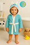 100% Cotton Embroidered Baby Kids Bathrobe Breathable Fabric