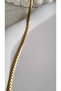 Stainless Steel Thin Snake Crushed Gold Chain Necklace - 3