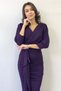 Balloon Sleeve Glitter Draped Flounce Detail Mermaid Evening Dress White, Indigo, Burgundy, Navy Blue, Purple, Black - 6