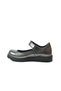 Onlo Shoes 257 Genuine Leather Gray Velcro Orthopedic Girls' School Ballerina Shoes - 3