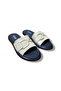 Women's Genuine Leather Braided Single Strap Buckle Slippers - 4