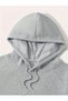 Hooded Crtz Printed Oversize Women'S/Men's Unisex Winter 3 Thread Gray Tracksuit Set - 4