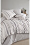 Natural Colors Yarn Dyed Natural Single Duvet Cover Set (with Elastic Sheet) - 2
