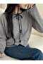 Women's Color Block Bow Knit Cardigan - 2