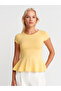 31992 Peplum T-Shirt-Yellow