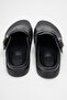 Women's Closed-Front Buckle Sabo Casual Slippers Genuine Leather Zy 4000 Black - 6