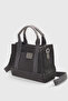 Women's Gray Canvas Tote Bag 232 - 2