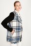 Knitted sleeve biker jacket indigo - 2