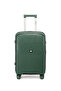3 Piece Polypropylene Hard Side Spinner Luggage Trolley Set 20/24/28 Inch - Green - 3