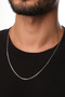 Steel Parrot Men's Chain Necklace 2mm Does Not Tarnish - 5