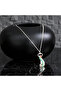 Special Design Steel Necklace with Palestinian Flag Silver Color - 2