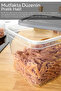 1 Piece Deep Food Storage Container with Label - Legume Sugar Flour Container Food Storage Box 3700 ml Transparent - 6