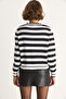 Women's Black Striped Cardigan 20246866 - 7