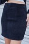 Women's Winter Soft Textured Angora Fabric High Waist Lightweight Mini Pencil Skirt-Black - 7