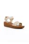 Embellished Elastic Strap Wedge Sandals - 2
