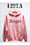 سويت شيرت قطني كبير الحجم مطبوع عليه Angel مكون من 3 خيوط